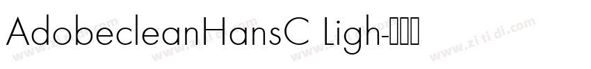AdobecleanHansC Ligh字体转换